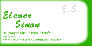 elemer simon business card